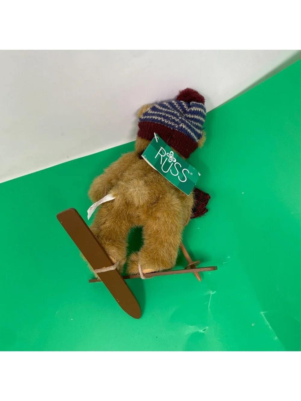 RUSS BERRIE Jointed SKIING Teddy Bear 8